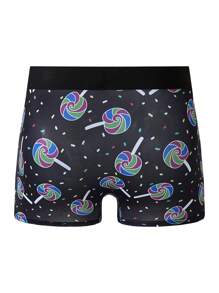 3pcs Pack Men's Fashionable Lollipop Print Boxers - Multicolor - View 2