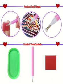 1 套河边郁金香图案 DIY 钻石画无框架，适合成人和儿童初学者钻石艺术套件 DIY，钻石艺术画可作为礼物家居装饰，墙壁装饰圣诞节可作为节日礼物