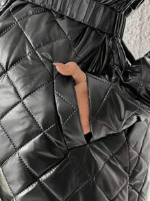 SHEIN Maternity Winter 3-In-1 Hooded Padded Coat, Pregnancy Outerwear & Coat