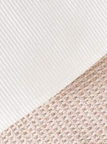 SHEIN 2 件套纯色立领紧身针织连衣裙套装，适合年轻女孩