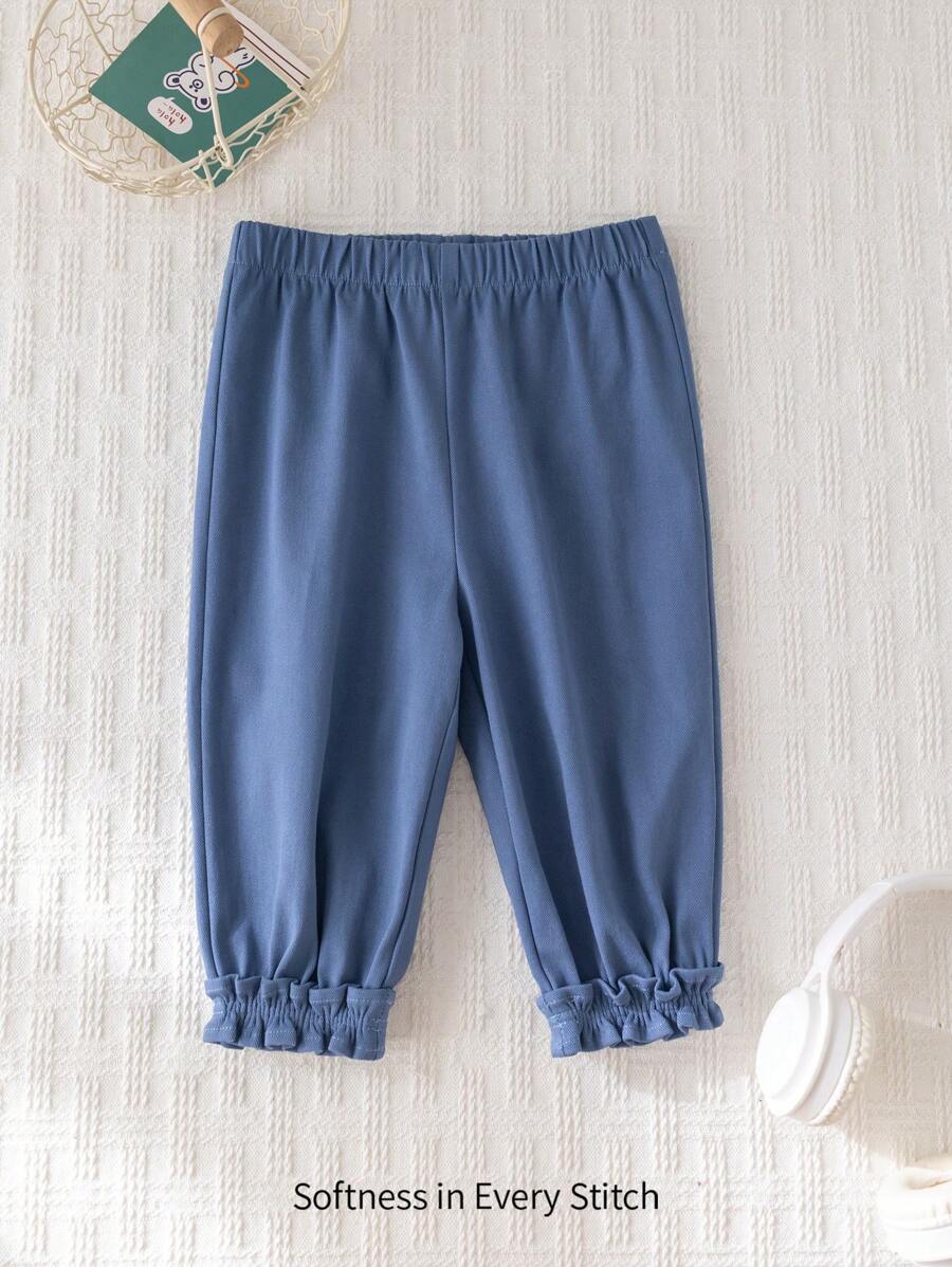 Cozy Pixies Baby Mädchen einfache Elastikbund Lässig Loose Hosen - marineblau - Übersicht 1