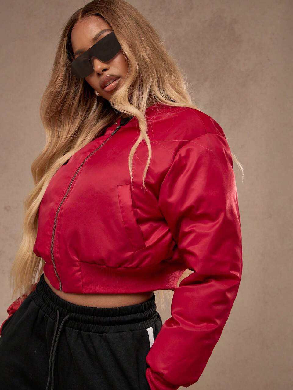 MISSGUIDED Manteaux d'hiver courts style bomber pour Noël