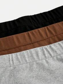 SHEIN Sparklyn 3 Pcs Teenage Girls Casual Thick Warm Leggings Chic Outfits For Autumn/Winter - Multicolor - View 13