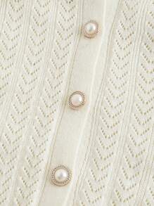 SHEIN MOD 女士杏色荷叶边领提花针织开衫，秋冬，公主女士服装，女士上衣，泳衣罩衫，希腊女神服装，女牛仔女士服装，仙女服装