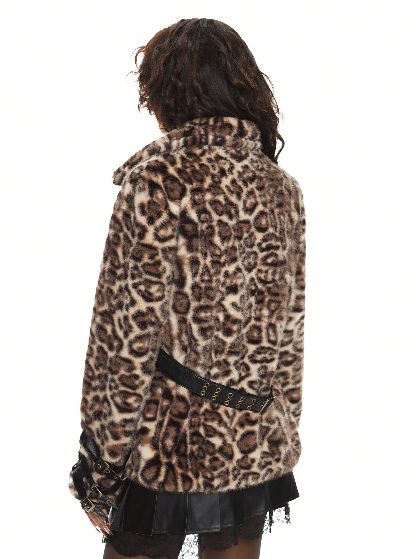 Our Grunge Punk Y2K Baddie Streetwear Leopard Print -Fur