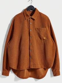Forever 21 90's Oversized Cord Shirt In Tan Fall/Winter
