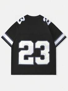 ROMWE MEN Street Life T-shirt de sport à manches courtes avec contraste de maille pour hommes