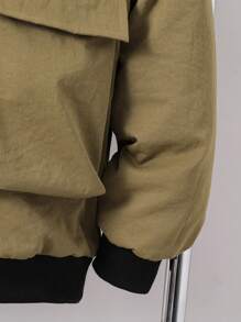 Tween 男童休闲户外时尚百搭夹克，适合玩耍、远足和日常穿着 - 淺灰色 - 查看 5