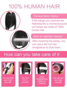 Bigger Size Human Hair Air Bangs With Sideburns Black Color Bangs Clip In Hair Extension Beginner Friendly Real Easy To Go