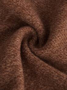 SHEIN Girlism Tween Girls Solid Color Turtleneck Long Sleeve Ribbed Casual T-Shirt 3 Piece/Set, Winter Clothes - Brown - View 13