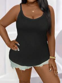 SHEIN Clasi Plus Size Solid Color Camisole Top