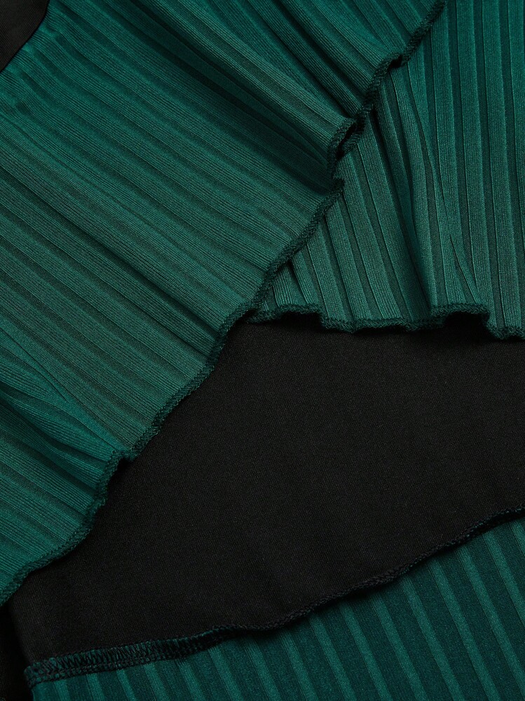 SHEIN LUNE Robe mi-longue casual à capuche simple pour femme, avec fermeture à glissière frontale et patchwork de couleur unie - Multicolore - Voir 7