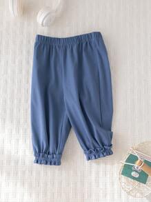 Cozy Pixies Baby Mädchen einfache Elastikbund Lässig Loose Hosen - marineblau - Übersicht 4