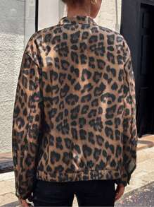 Chiquease 1pc Autumn Fashionable Animal Leopard Print Jacket Fall Cloth For Women - Multicolor - View 2