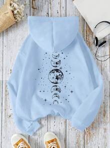 INAWLY Sudadera con capucha con estampado gráfico, casual de uso diario, de manga larga