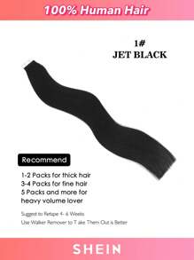 Premium Tape In Hair Extensions Human Hair Skin Weft Tape In Straight Thick Natural Hair Extensions Tape In Hair Tape Ins Hair Extensions - S1 - View 2