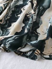 Rometta Plus Size Color Block Round Neck Long Sleeve Women's Summer Blouse Fall Cloth For Women - Multicolor - View 3