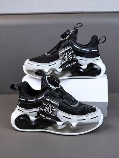 Kids Autumn/Winter Thermal Lined Sneakers, Lightweight Breathable Fashionable Casual Adjustable Hook & Loop Easy On/Off School Shoes Colorful Sneakers