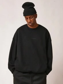 SUMWON Premium Essential Sweatshirt Streetwear Minimalist Loose Fit Heavyweight Cotton Blend Casual Daily Comfort Fall Winter Spring Athleisure