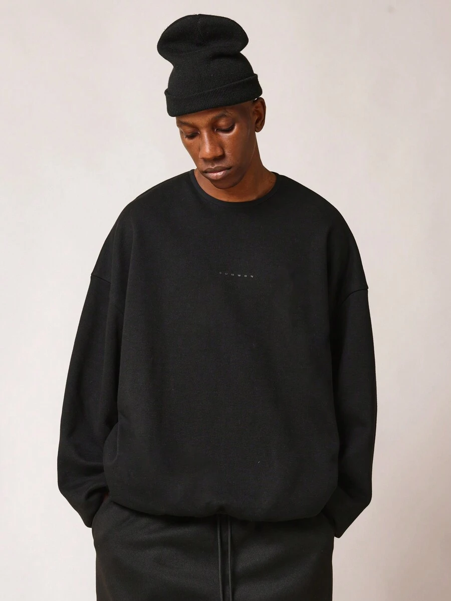 SUMWON Premium Essential Sweatshirt Streetwear Minimalist Loose Fit Heavyweight Cotton Blend Casual Daily Comfort Fall Winter Spring Athleisure