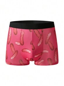 5pcs/Pack Men's Graphic Print Colorblock Casual Boxer Briefs - Multicolor - View 5