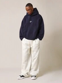 SUMWON 经典冬季套头连帽运动衫休闲运动街头风格带有球队标志校队字母秋季运动服