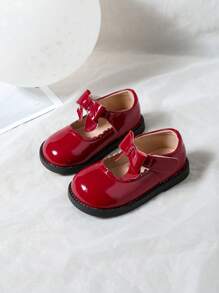 Scarpe piatte con punta rotonda e fiocco, carine, adatte per ragazze, per primavera/autunno