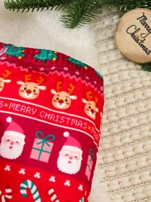 Bộ đồ ngủ 2 món họa tiết cây thông Noel và hươu cho bé gái - Đỏ - Xem 6