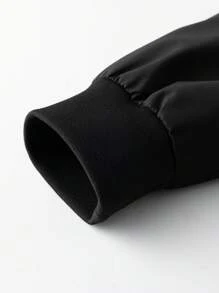 Manfinity Homme Conjunto de chaqueta y pantalones informales con estampado de letras para hombres, otoño
