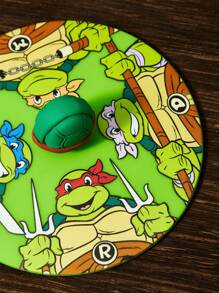 TEENAGE MUTANT NINJA TURTLES | SHEIN 1 pieza Tapa de silicona con diseño de dibujos animados de Leo, Raph, Mike, Donnie, Tapa anti-polvo y hermética para bebidas calientes y frías, vaso no incluido - Verde - Ver 4