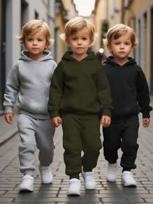 3 件套年轻男孩休闲运动跑步运动休闲装，适合秋冬季