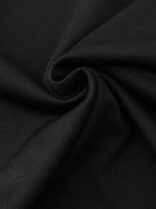 ROMWE MEN Street Life 1pc Men's Loose 2 In 1 Long Sleeve T-Shirt, Retro Street Style - Black - View 4