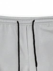 Quần ống đứng đơn sắc có túi rút dây cho nam - Màu Xám nhạt - Xem 7