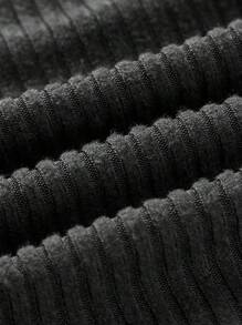 SHEIN EZwear 大码女式罗纹修身打底裤，多色，休闲，秋冬 - 彩色 - 查看 8