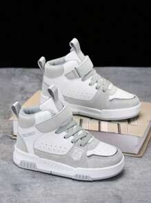 Autumn/Winter Thermal Lined Fashion Contrast Color Sneakers For Teenage Boys, Comfortable Warm Slip-Resistant Soles Casual Shoes Colorful Sneakers - Multicolor - View 6