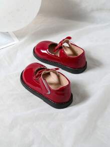 Scarpe piatte con punta rotonda e fiocco, carine, adatte per ragazze, per primavera/autunno