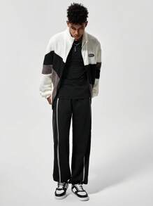 Teen Boys' Casual Contrast Trim Sweatpants, Spring/Autumn