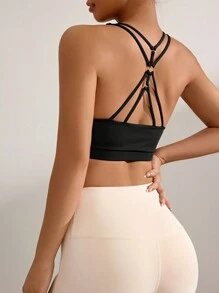 Slayoga Sexy Crisscross Back Yoga Sports Bra