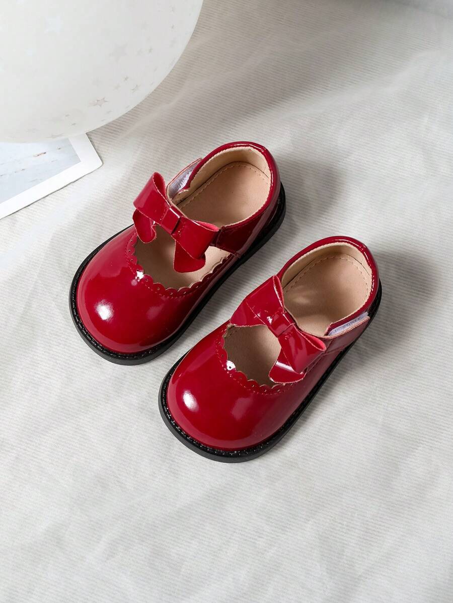 Scarpe piatte con punta rotonda e fiocco, carine, adatte per ragazze, per primavera/autunno