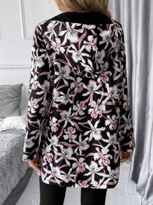 SHEIN Clasi 女士双面连帽长袖抽绳休闲夹克 冬季女装