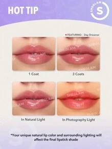 SHEGLAM Jelly Wow Tinted Lip Oil-Baby Steps Moisturizing Lip Gloss High-Shine Glossy Glow Non-Sticky Lip Care Hydrating Sleep Mask Lip Makeup Brand Beauty Makeup Face Paint Cosmetic For Women Girls Perfect For Fall Winter Ideal For Y2K Fancy Fashion Suitable For Birthday Christmas Present Party Ready Best Color