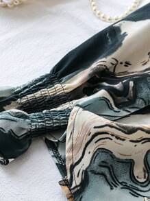 Rometta Plus Size Color Block Round Neck Long Sleeve Women's Summer Blouse Fall Cloth For Women - Multicolor - View 5