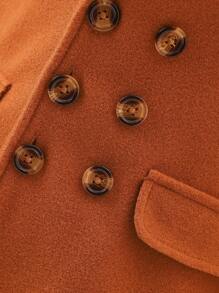 SHEIN 1 Set Baby Boy Warm Comfortable Casual British Style Gentleman Coat With Hat, Autumn/Winter - Brown - View 3