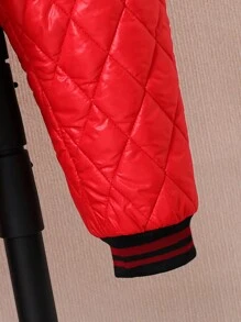 2 件装年轻男孩休闲保暖羊毛加垫棒球领红色撞色卡其色宽松服装，包括夹克和裤子，适合旅行、上学、日常聚会、秋冬季 - 彩色 - 查看 7