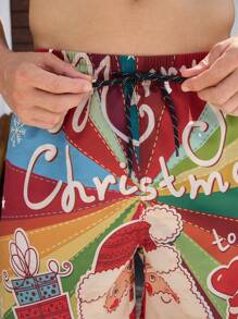 Surfspeed 圣诞节 彩色卡通印花男士沙滩短裤 - 彩色 - 查看 9