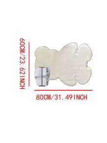 1pc Fluffy Plush Teddy Bear Shaped Soft, Fluffy And Easy-To-Clean Rug, Suitable For Bedroom, Living Room, Sofa, Coffee Table, Closet, Vanity Area, Tatami Room And Other Spaces, Cozy And Adorable Home Decor,Fall Decor,Autumn Decor,Room Decor