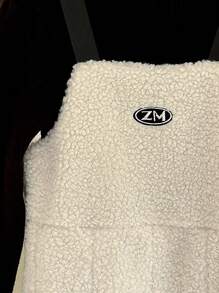 2pcs/Set Young Girl' Cute Black Blouse & White Pleated Skirt, Casual Outfit