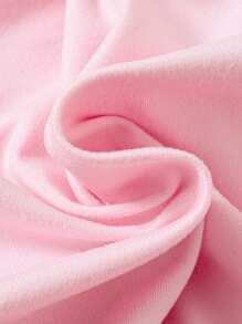 Set de 4 piezas de ropa de casa para bebés niñas con top de manga larga de unicolor y leggings - Multicolor - Ver 3