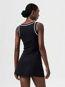 VARSITIE Simple Casual Letter Print Basic Style Women Active Dresses