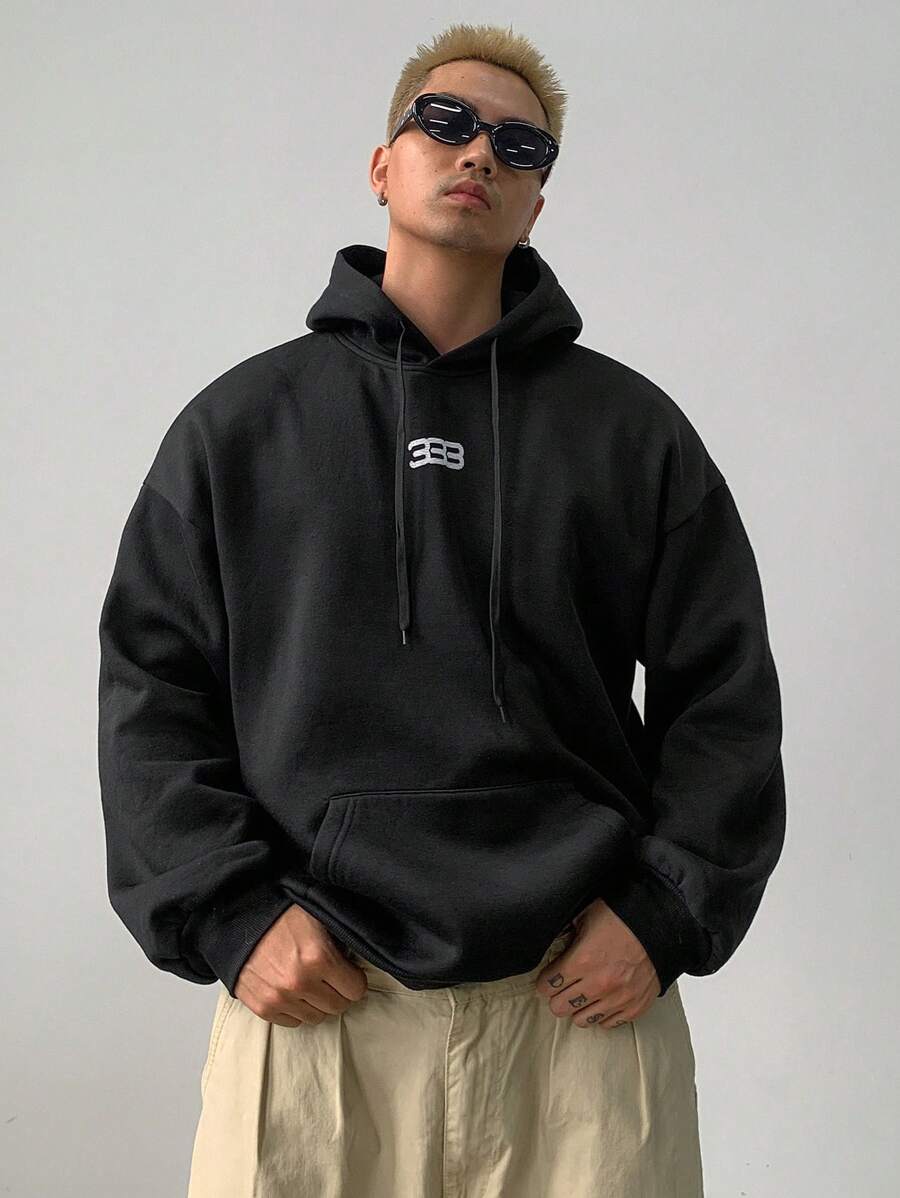 DAZY 秋季男士字母图案羊毛套衫